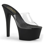 Pleaser ASPIRE-601 Platform Slide (Clear/Black Matte) 5