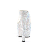 Pleaser BEJEWELED-701DM Platform Slide (Clear/Silver Multi Rhinestone)