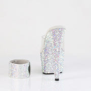 Pleaser BEJEWELED-712MS Platform Slide (Clear/Silver AB Rhinestone)