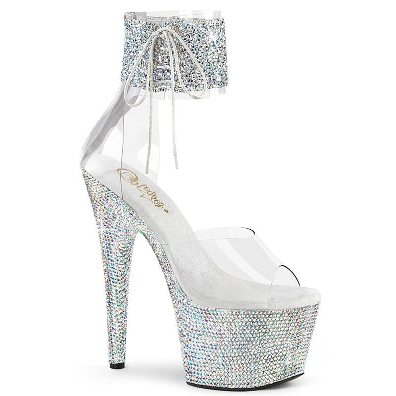 Pleaser BEJEWELED-724RS-02 Platform Sandal (Clear-Silver Multi Rhinestone/Silver AB Rhinestone) 5