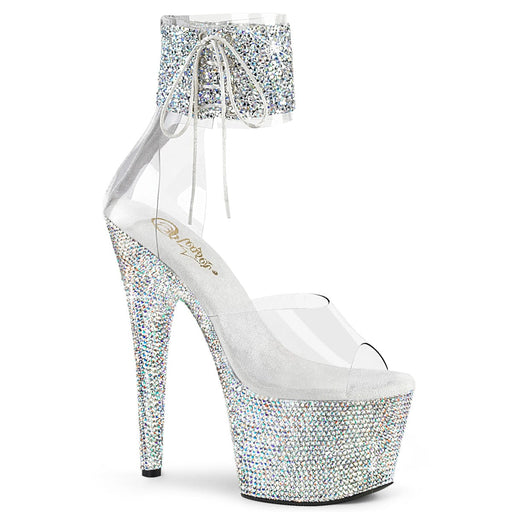 Pleaser BEJEWELED-724RS-02 Platform Sandal (Clear-Silver Multi Rhinestone/Silver AB Rhinestone) 5
