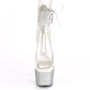 Pleaser BEJEWELED-724RS Platform Sandal (Clear/Silver Rhinestone)