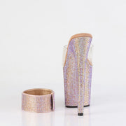 Pleaser BEJEWELED-812RS Platform Slide (Clear/Rose Gold Multi Rhinestone)