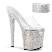 Pleaser BEJEWELED-812RS Platform Slide (Clear/Silver Multi Rhinestone) 5
