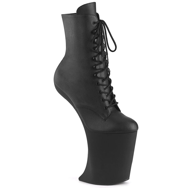 Pleaser BEWITCHED-1020 Platform Ankle Boot (Black Faux Leather/Black Matte)