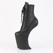 Pleaser BEWITCHED-1020 Platform Ankle Boot (Black Faux Leather/Black Matte)