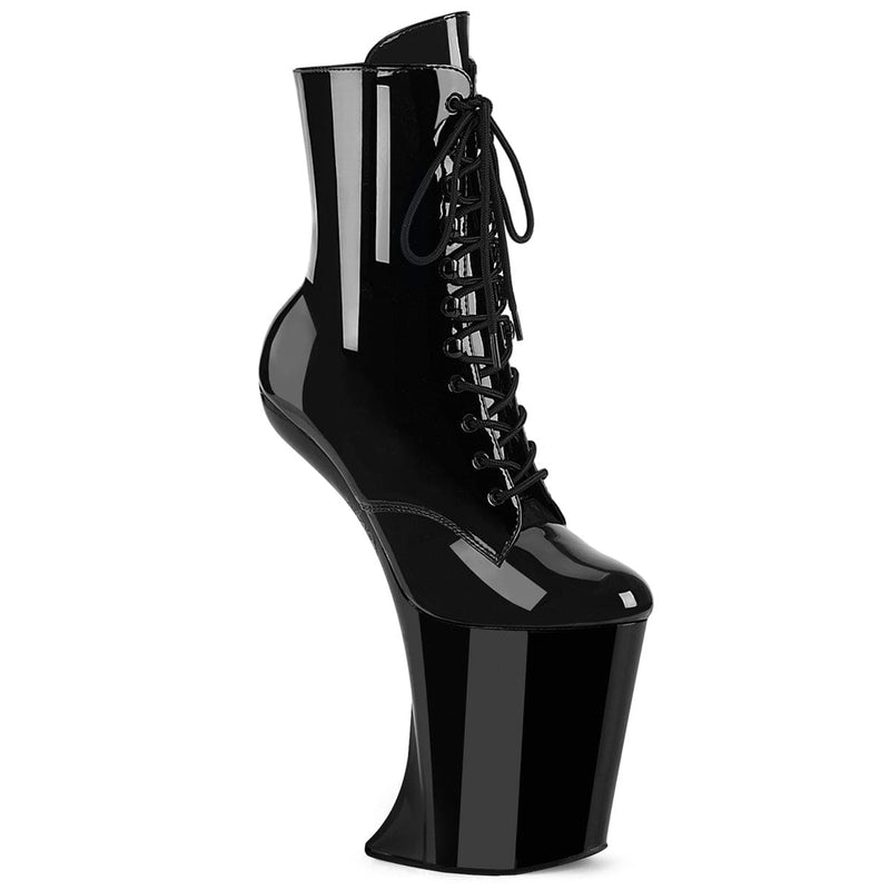 Pleaser BEWITCHED-1020 Platform Ankle Boot (Black Patent/Black)