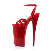 Pleaser BEYOND-012 Platform Sandal (Red/Red)