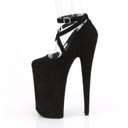 Pleaser BEYOND-087FS Black Faux Suede/Black Faux Suede