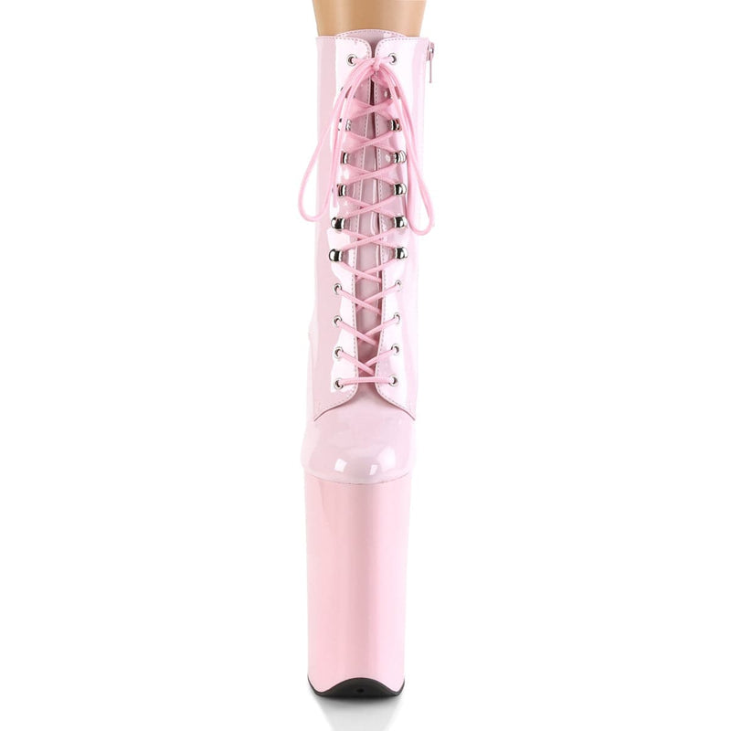 Pleaser BEYOND-1020 Platform Ankle Boot (Baby Pink Patent/Baby Pink)