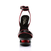 Pleaser BLONDIE-631-2 Platform Sandal (Black Red Patent/Black-Red)