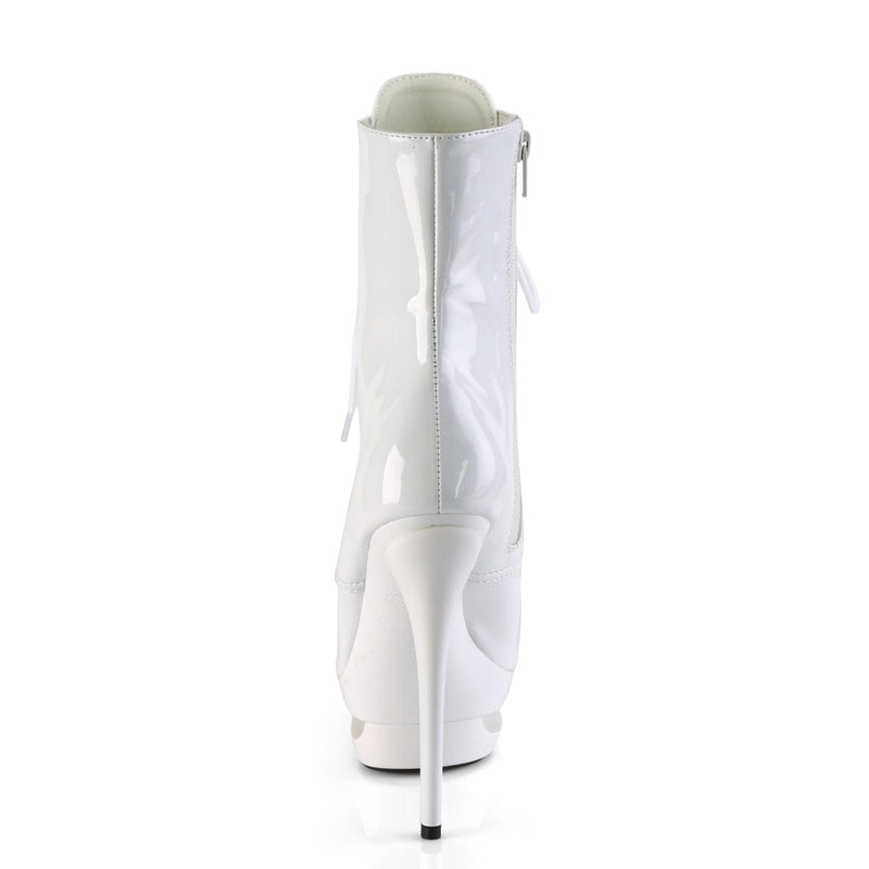 Pleaser BLONDIE-R-1020 Platform Ankle Boot (White Patent/White)