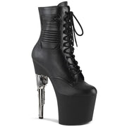 Pleaser BONDGIRL-1020PK Platform Ankle Boot (Black Faux Leather/Black Matte) 5