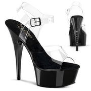 CAPTIVA-608 Platform Sandal (Clear/Black)