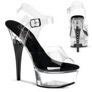 CAPTIVA-608 Platform Sandal (Clear-Black/Clear)