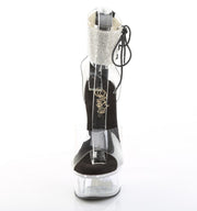Pleaser CAPTIVA-624RS Platform Sandal (Clear/Black)