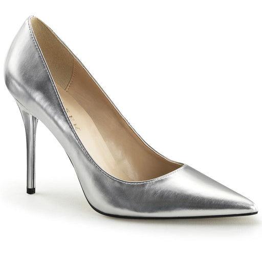 Pleaser CLASSIQUE-20 Pump (Silver Met Pu) 5