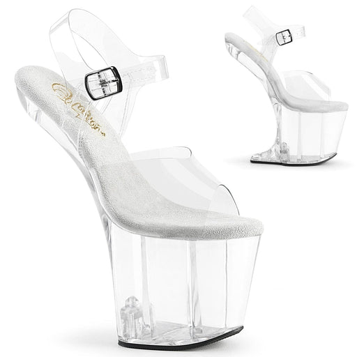 Pleaser CRAZE-808 Platform Sandal (Clear/Clear) 6