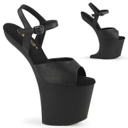 Pleaser CRAZE-809 Platform Sandal (Black Faux Leather/Black Matte) 6