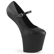 Pleaser CRAZE-880 Platform Pump (Black Faux Leather/Black Matte) 6