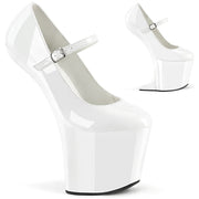 Pleaser CRAZE-880 Platform Pump (White Patent/White) 6