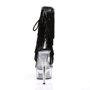 Pleaser DELIGHT-1017TF Platform Ankle Boot (Clear-Black/Clear)