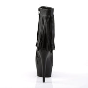 Pleaser DELIGHT-1019 Platform Ankle Boot (Black Faux Leather/Black Matte)