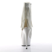 Pleaser DELIGHT-1019 Platform Ankle Boot (White Faux Leather/White)