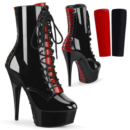 Pleaser DELIGHT-1020FH Platform Ankle Boot (Black Patent/Black) 5