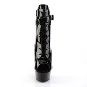 Pleaser DELIGHT-1033 Platform Ankle Boot (Black Patent/Black)
