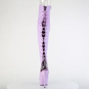 Pleaser DELIGHT-3019 Platform Knee High Boot (Lavender Faux Leather/Lavender Matte)