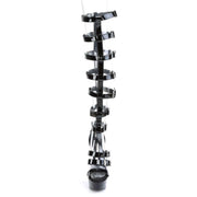 Pleaser DELIGHT-600-46 Platform Sandal (Black Patent/Black)
