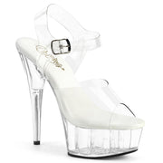 Pleaser DELIGHT-608VL Platform Sandal (Clear/Clear)