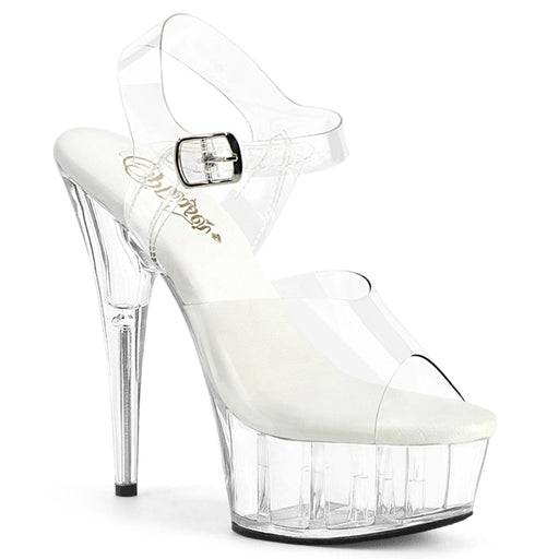 Pleaser DELIGHT-608VL Platform Sandal (Clear/Clear)