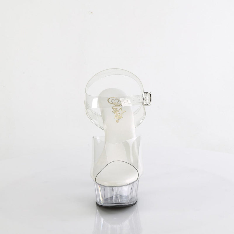 Pleaser DELIGHT-608VL Platform Sandal (Clear/Clear)