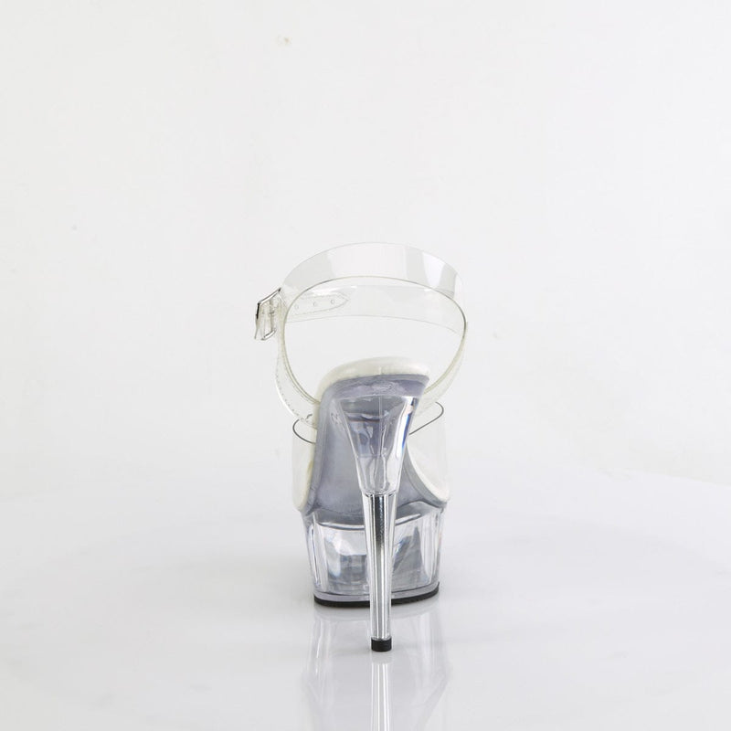 Pleaser DELIGHT-608VL Platform Sandal (Clear/Clear)