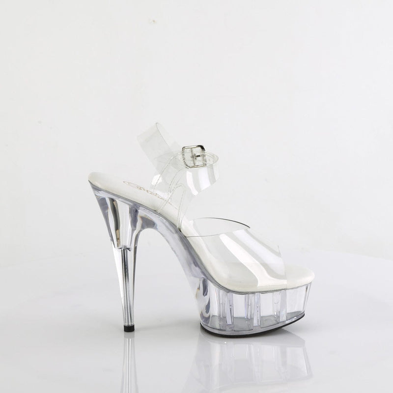 Pleaser DELIGHT-608VL Platform Sandal (Clear/Clear)