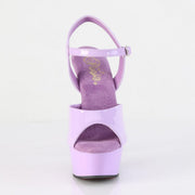 Pleaser DELIGHT-609 Platform Sandal (Lavender Patent/Lavender)
