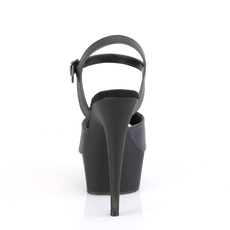 Pleaser DELIGHT-609REFL Platform Sandal (Green Multi Reflective/Black Matte)