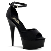 Pleaser DELIGHT-618PS Platform Sandal (Black Potosoie/ Black Matte)