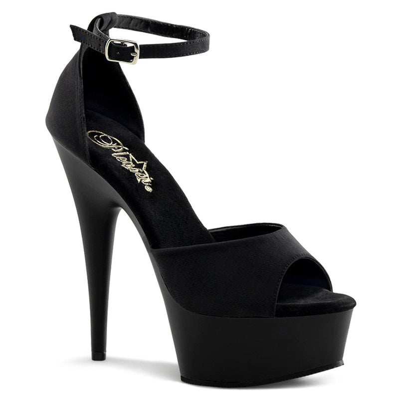 Pleaser DELIGHT-618PS Platform Sandal (Black Potosoie/ Black Matte)