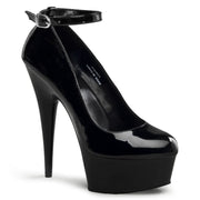 Pleaser DELIGHT-686 Platform Pump (Black Patent/Black) 5