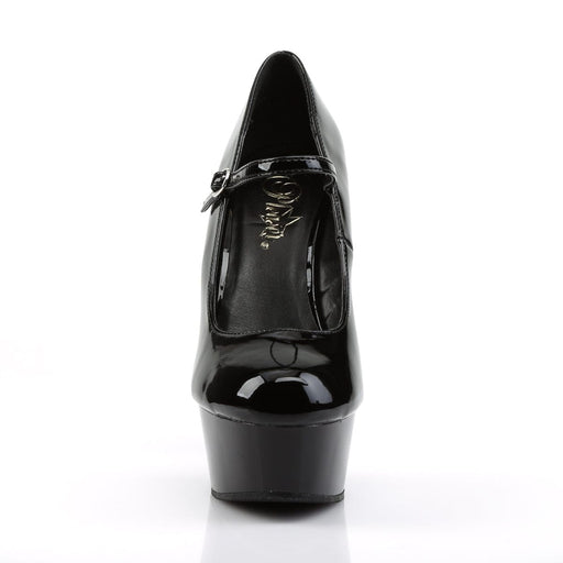 Pleaser DELIGHT-687 Platform Pump (Black Patent/Black)