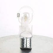 Pleaser DISCOLITE-708STAR Clear/Silver Chrome