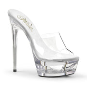 Pleaser ECLIPSE-601 Platform Slide (Clear/Clear)