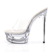 Pleaser ECLIPSE-601 Platform Slide (Clear/Clear)