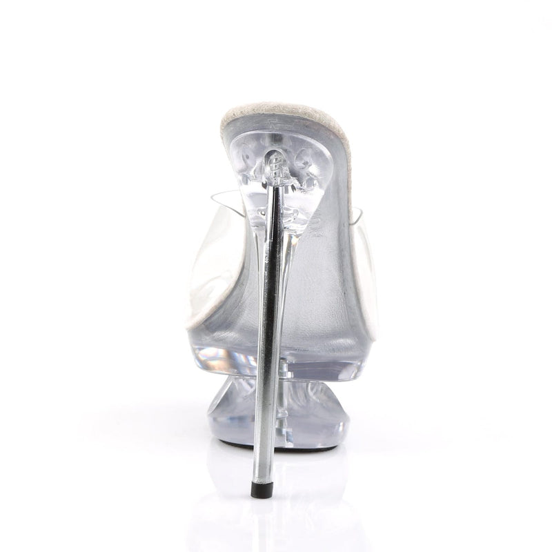 Pleaser ECLIPSE-601 Platform Slide (Clear/Clear)