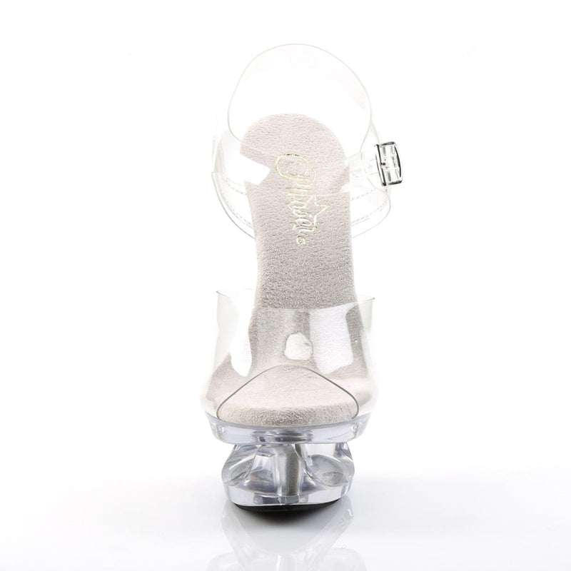 Pleaser ECLIPSE-608 Platform Sandal (Clear/Clear)
