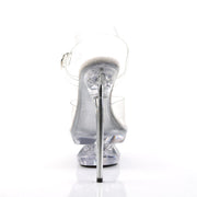Pleaser ECLIPSE-608 Platform Sandal (Clear/Clear)