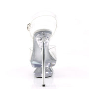 Pleaser ECLIPSE-608DM Platform Sandal (Clear/Clear)